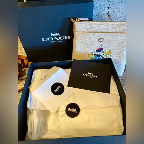 Disney X Coach Kitt Messenger Crossbody With Minnie Mouse Disney 100 Garden NWT - Picture 9 of 9